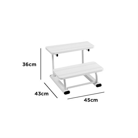 SCALETTA 2 GRADINI CON ANTISCIVOLO H. 36 CM