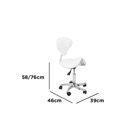 SGABELLO ESTETISTA BELOW CON SCHIENALE H. 58-76 CM