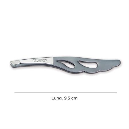 PINZETTA PUNTA OBLIQUA NICHEL FREE - LUNGHEZZA 9,5 CM