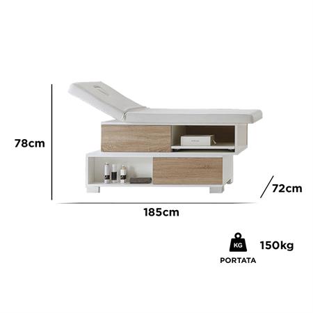 LETTINO MASSAGGIO SWING - 1 SNODO - FIN. WENGE' NATUTALE CON CASSETT