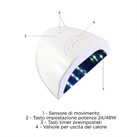 LAMPADA LED SPACE CON BASE SPECCHIATA 24/48 W