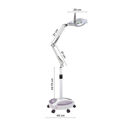 LAMPADA CON LENTE DI INGRANDIMENTO TECHNO 3 DIOTTRIE CON STATIVO