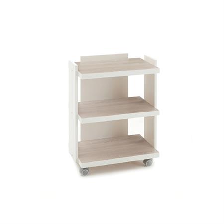 VISMARA CARRELLO ESTETISTA LIVING 3 RIPIANI - LEGNO LARICE BIANCO