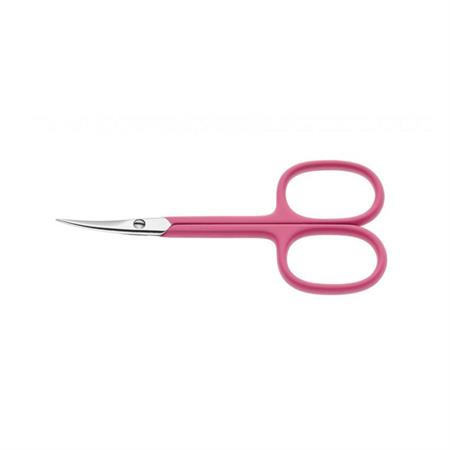 FORBICINE CUTICOLE PUNTA CURVA ROSA - LUNGHEZZA 9 CM- TAGLIO 3,5 CM