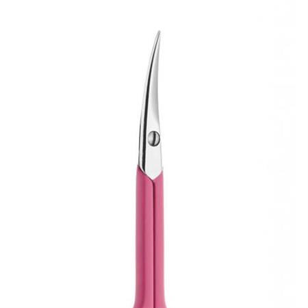 FORBICINE CUTICOLE PUNTA CURVA ROSA - LUNGHEZZA 9 CM- TAGLIO 3,5 CM