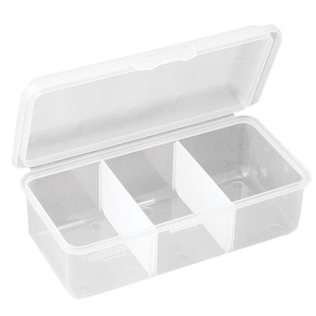 BOX IN PLASTICA CON SUPERFICI DIVISORE RIMOVIBILI - 20x13x4 CM