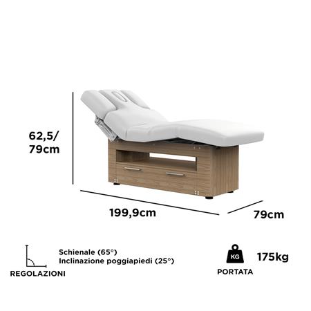 LETTINO DA MASSAGGIO ENTA-4 MOTORI MATERASSO RISCALDATO