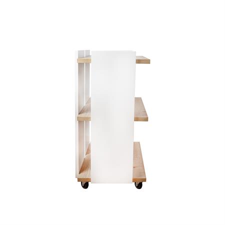 CARRELLO ESTETISTA IVORY PORTA OGGETTI 3 PIANI - FINITURA ROVERE