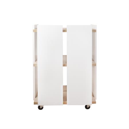 CARRELLO ESTETISTA IVORY PORTA OGGETTI 3 PIANI - FINITURA ROVERE