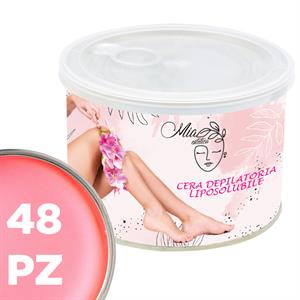 CERA DEPILATORIA LIPOSOLUBILE ROSA 400 ML CONF. 48 PZ